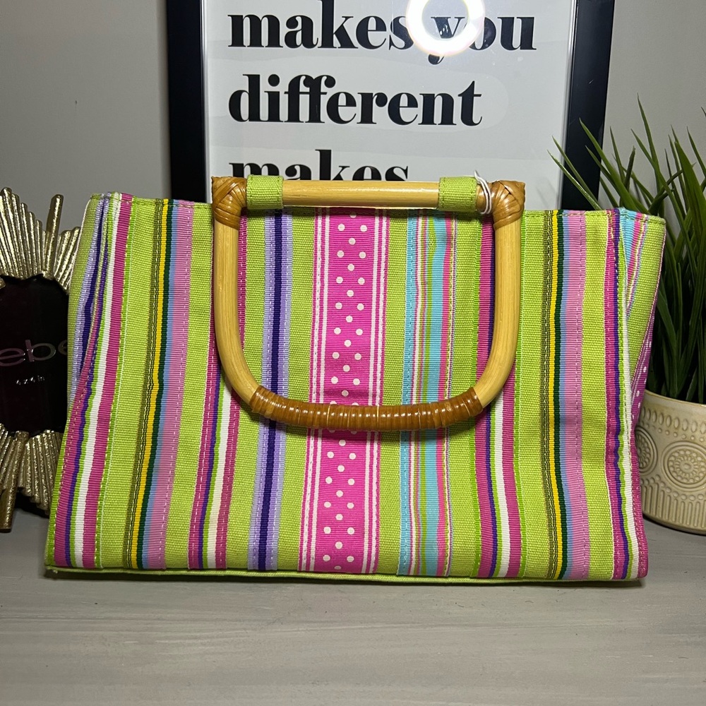 Colorful satchel style bag